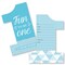 Big Dot of Happiness 1st Birthday Boy - Fun to Be One - Shaped Fill-in Invitations - First Birthday Party Invitation Cards with Envelopes - Set of 12